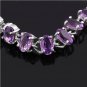 Amethyst sterling silver bracelet