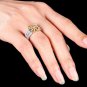 1.4ct Natural Citrine flower shape 925 sterling silver ring