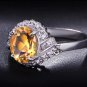 1.56ct Natural Citrine ring oval cut 925 sterling silver ring