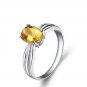 Natural 1.1 ct Citrine sterling silver rings