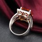 Natural huge 6.56ct Citrine rings and surrounding with 0.88ct natural diamond 14K white gold rings