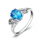 Natural Topaz oval cut 925 sterling silver ring (1.75ct)
