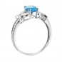 2.69ct Topaz oval Cut with 0.34ct natural Diamonds14K Gold ring