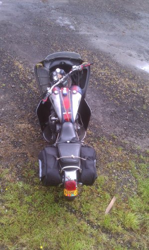 The Gluppity Glup, 400cc Direct Injection Turbo Diesel Hybrid Electric Motorcycle
