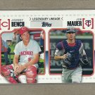 2010 Topps Baseball Legendary Lineage Bench and Mauer #LL 31