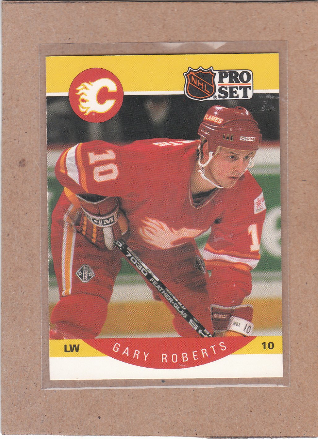 1990 Pro Set Hockey Gary Roberts Flames #45