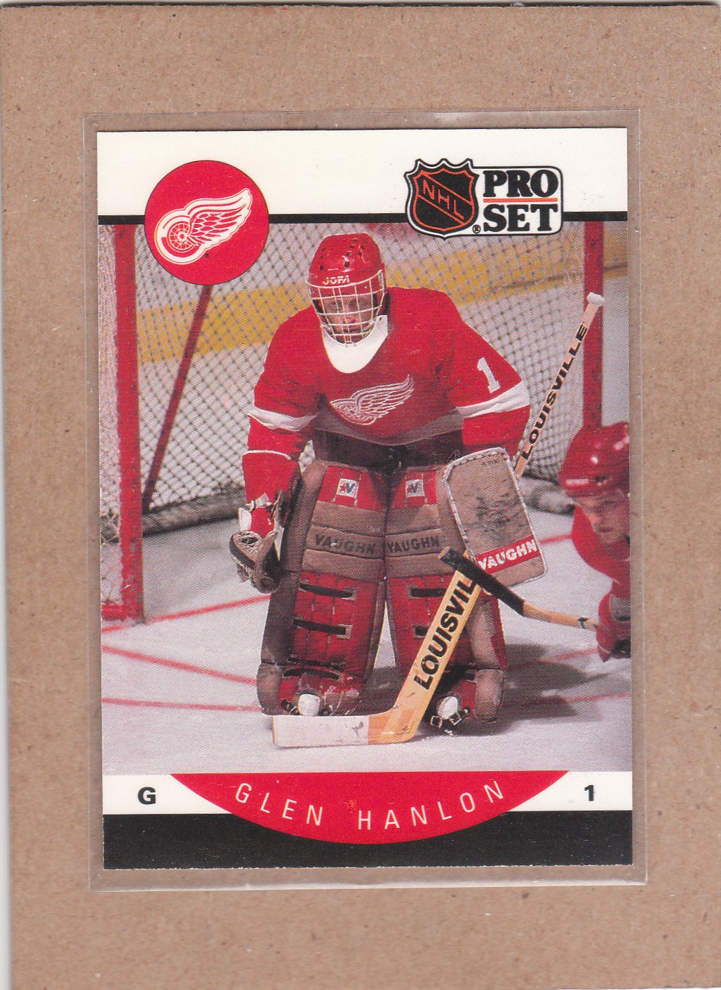 1990 Pro Set Hockey Glen Hanlon Red Wings #72