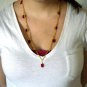 Red and Gold Necklace, Earring, and Bracelet Set S1051E1051B1051 -37