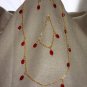 Red and Gold Necklace, Earring, and Bracelet Set S1051E1051B1051 -37