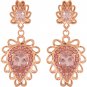 Morganite and Pink Tourmaline 14 kt Rose gold Earrings