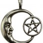 Pentagram Moon Celestial amulet