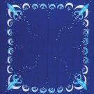Goddess altar cloth or scarve blue 36" x 36"