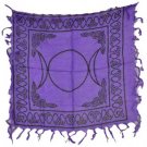 Triple Moon Pentagram altar cloth 18" x 18"