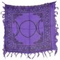 Triple Moon Pentagram altar cloth 18" x 18"