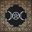 Triple Moon Pentagram altar cloth 24" x 24"