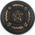 5 Pentagram altar tile wood 8"