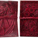 Fairy leather blank book w/ cord