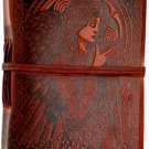 Angels leather blank book w/ cord