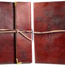 Entwined Dragons leather blank book w/ cord