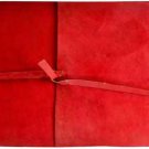 Red scroll Leather sketchbook w/ cord