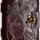 Gryphon leather blank book w/ latch