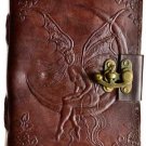 Fairy Moon leather blank book w/ latch