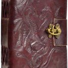 Double Dragon leather blank book w/ latch