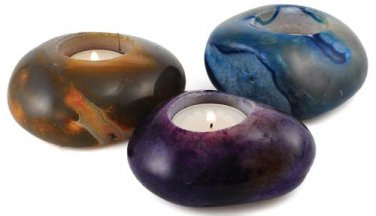 Polished Stone tealight holder
