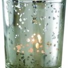 silver glass Votive holder