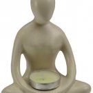 White Yoga Lady tealight holder