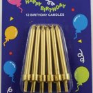 Gold Birthday Candles
