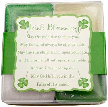 Irish Blessing Square votive candle set of 4