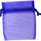 6" x 8" Dark Blue organza pouch