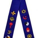 Interfaith Minister's Stole blue/ white