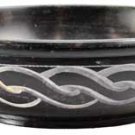 Black Celtic Carved Soapstone burner 5"