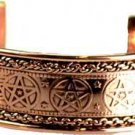 Pentagram Engraved Copper bracelet