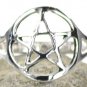 Silver Plated Brass Pentagram ring size 10