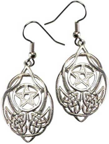 Celtic Knot Pentagram earrings