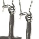 Wire-hooked Inverted Cross earrings
