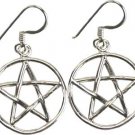 Pentagram earrings sterling silver
