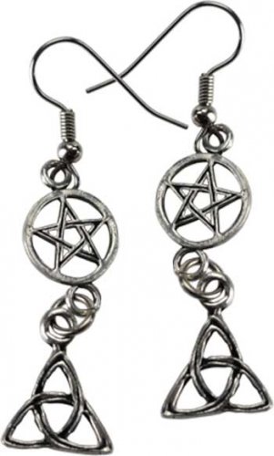 Triquetra Pentagram earrings