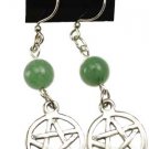Green Aventurine Pentagram earrings