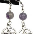 Fluorite Pentagram earrings