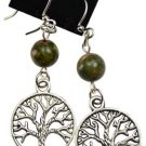 Unakite Tree of Life earrings