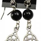 Black Onyx Triquetra earrings