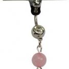Rose Quartz Triquetra belly ring