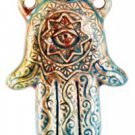 Hamsa Hand Raku Oil Bottle