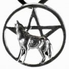 Howling Wolf Pentagram Neclace