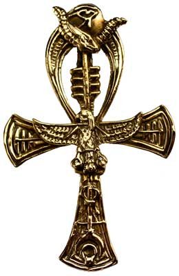 Ankh bronze necklace