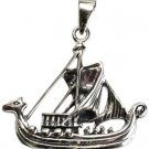 Viking Ship sterling necklace